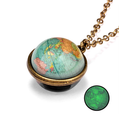 Artistic Constellation Alloy Inlay Glass Unisex Pendant Necklace