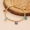 Casual Vacation Pentagram Peach Eye Copper Beaded Bracelets