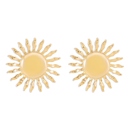 Elegant Retro Sun Iron Women's Ear Studs