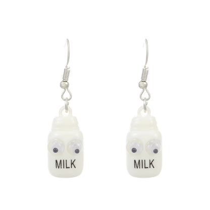 Cute Novelty Cookies Milk Resin Women's Dangling Earrings