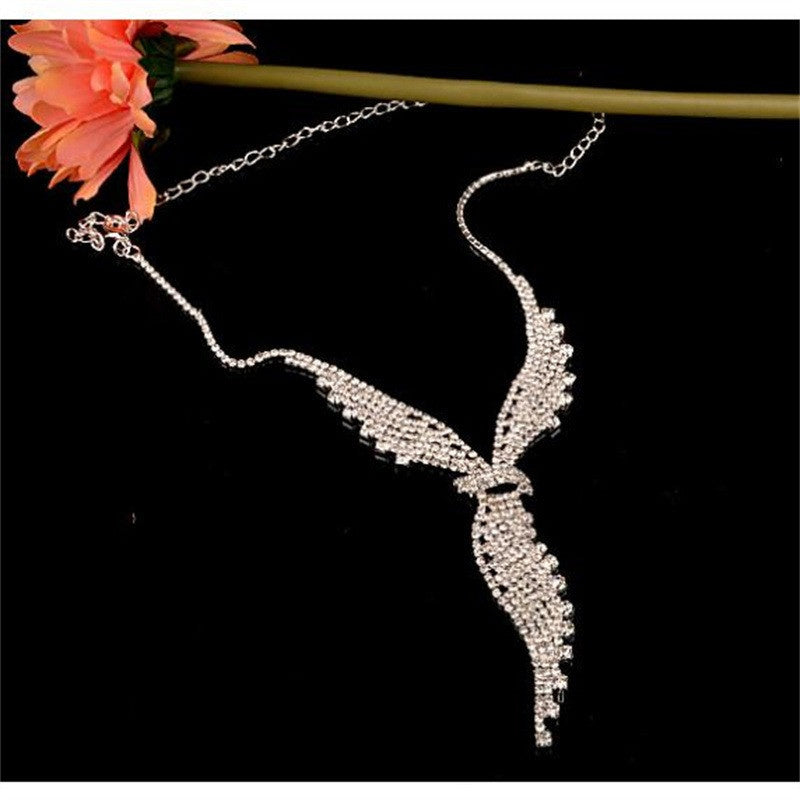 Elegant Luxurious Wings Rhinestone Wholesale Jewelry Set