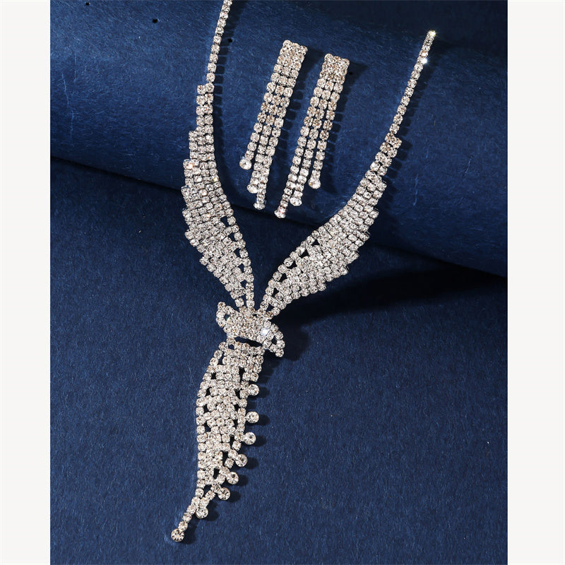 Elegant Luxurious Wings Rhinestone Wholesale Jewelry Set