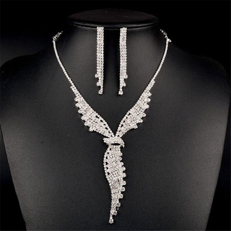 Elegant Luxurious Wings Rhinestone Wholesale Jewelry Set