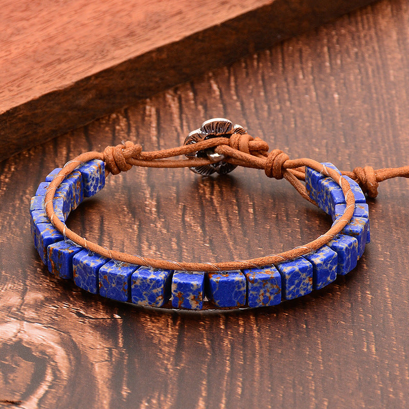 Casual Geometric Natural Stone, Emperor Stone,  Stone, Lapis Lazuli Bracelets