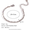 Simple Style Classic Style Oval Stainless Steel Women's Anklet