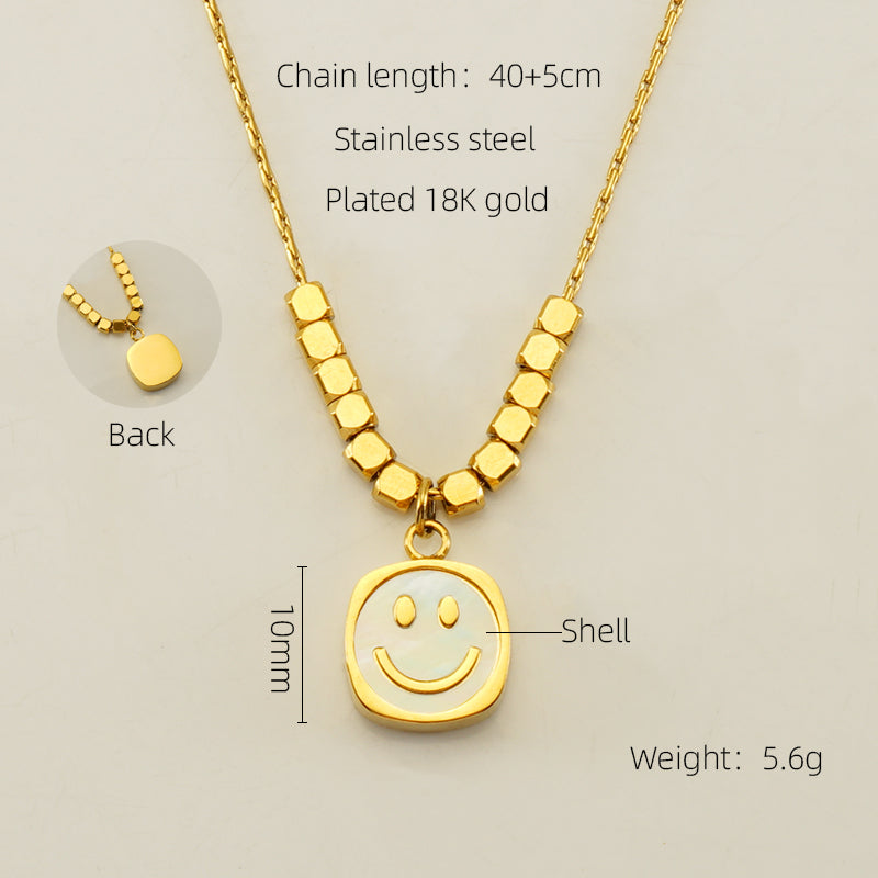 Cute Modern Style Rabbit Word Stainless Steel Plating Inlay Rhinestones 18k Gold Plated Pendant Necklace