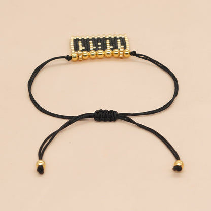 Novelty Heart Shape Eye Glass Braid Woven Belt Women's Bracelets