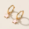 1 Pair Ig Style Korean Style Star Enamel Plating Copper Gold Plated Earrings