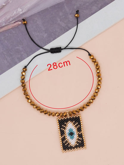 Casual Vacation Heart Shape Eye Smiley Face Glass Wholesale Bracelets