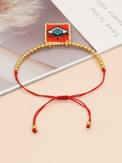 Casual Vacation Heart Shape Eye Smiley Face Glass Wholesale Bracelets