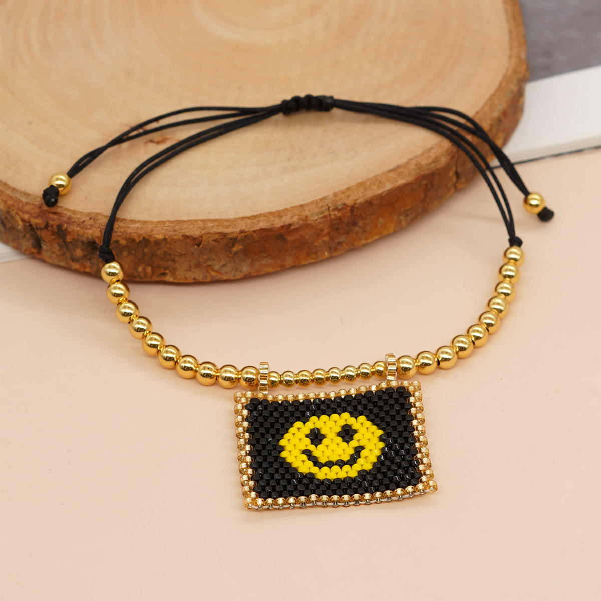 Casual Vacation Heart Shape Eye Smiley Face Glass Wholesale Bracelets