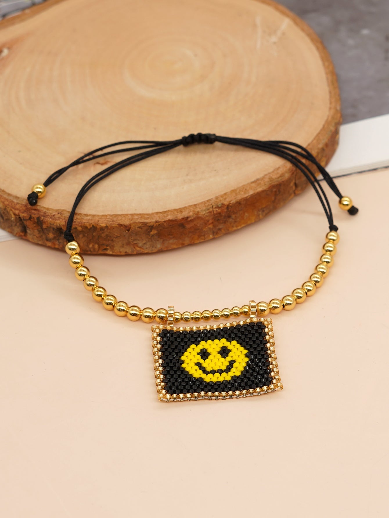 Casual Vacation Heart Shape Eye Smiley Face Glass Wholesale Bracelets