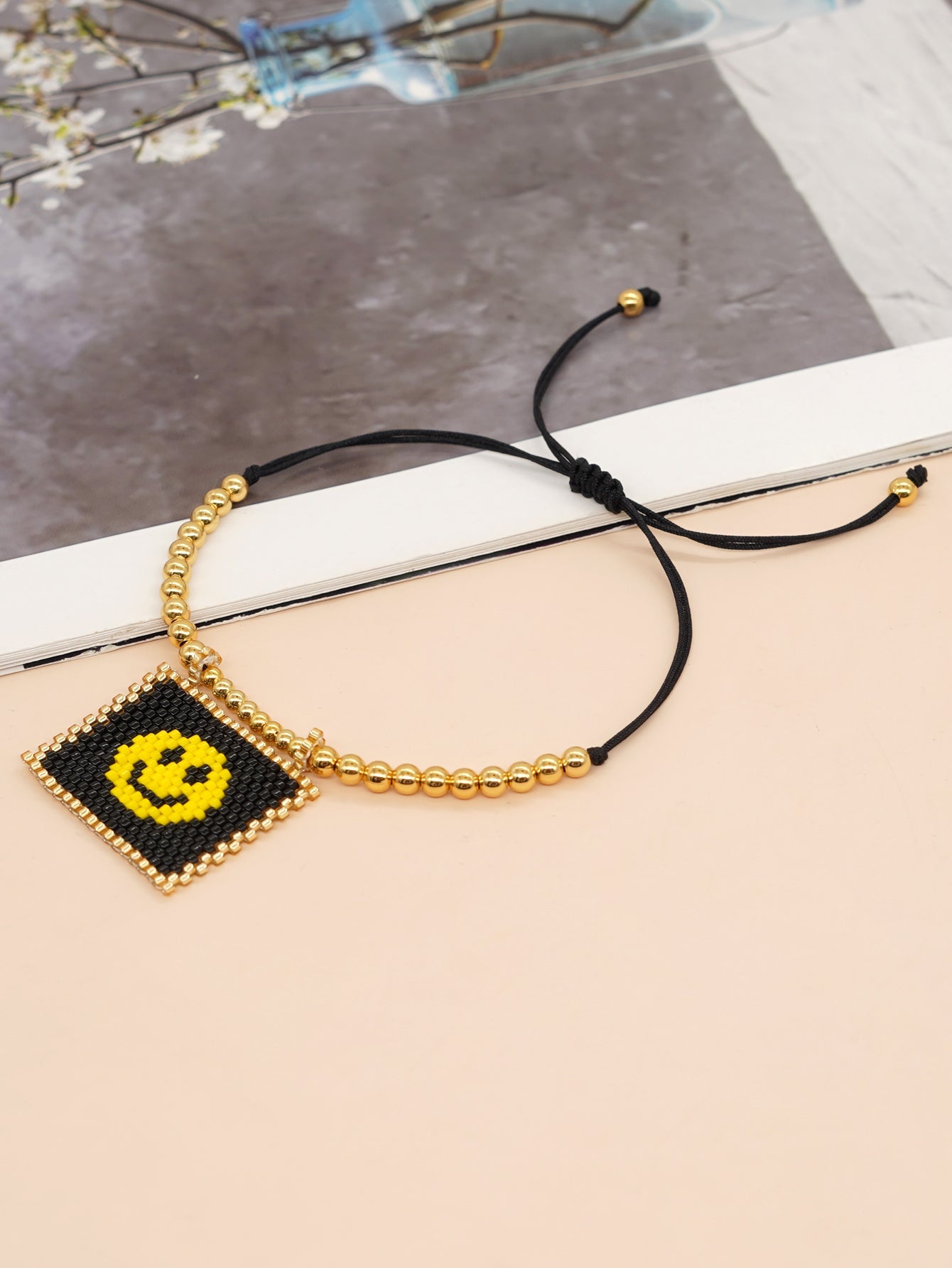 Casual Vacation Heart Shape Eye Smiley Face Glass Wholesale Bracelets