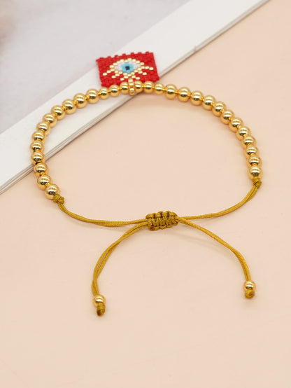 Casual Vacation Heart Shape Eye Smiley Face Glass Wholesale Bracelets