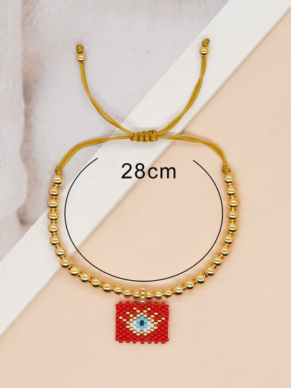 Casual Vacation Heart Shape Eye Smiley Face Glass Wholesale Bracelets