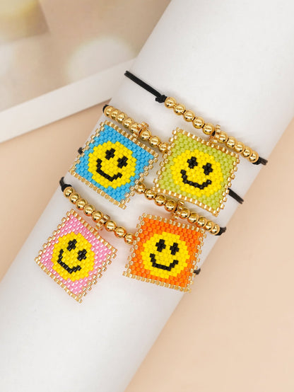 Casual Vacation Heart Shape Eye Smiley Face Glass Wholesale Bracelets