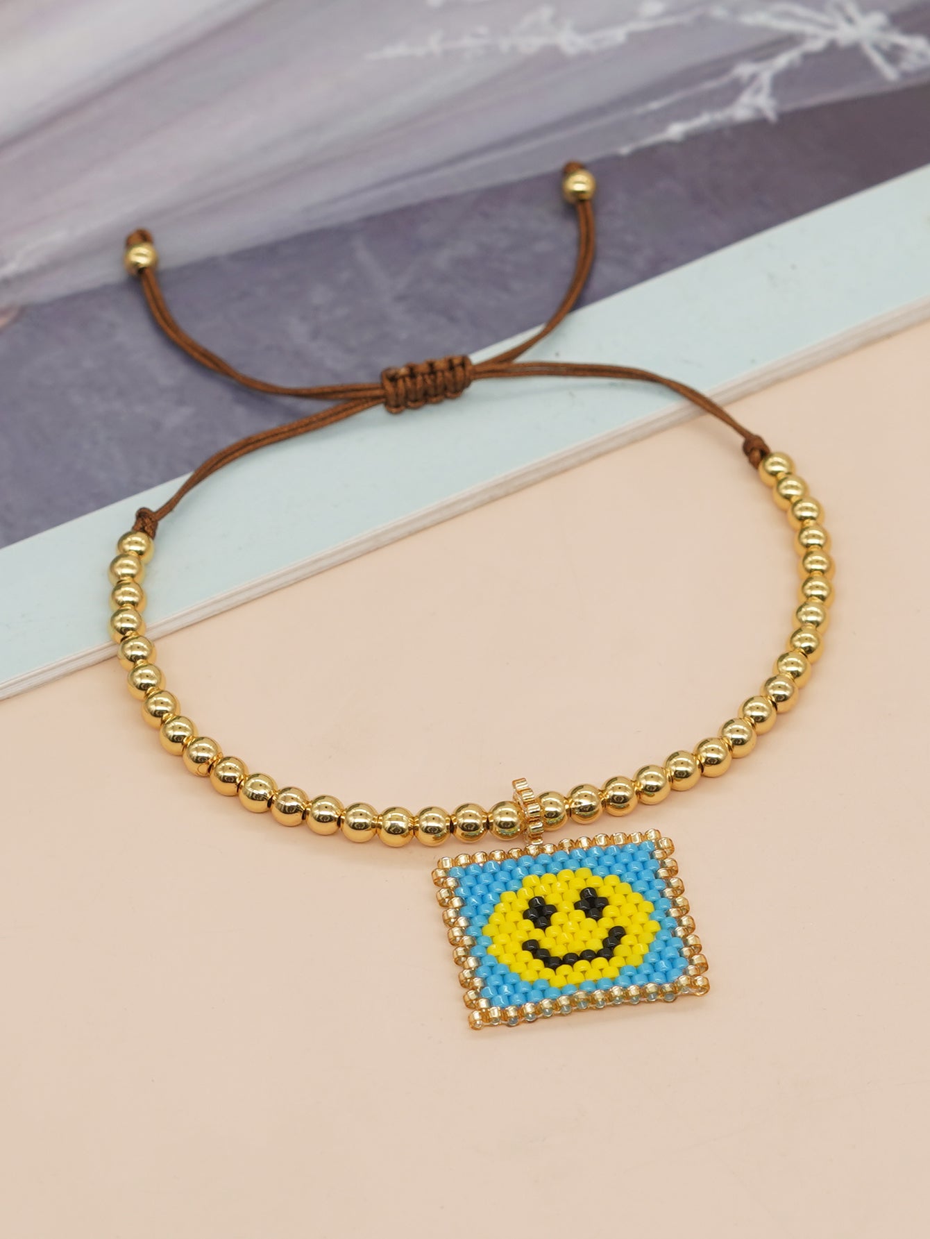 Casual Vacation Heart Shape Eye Smiley Face Glass Wholesale Bracelets