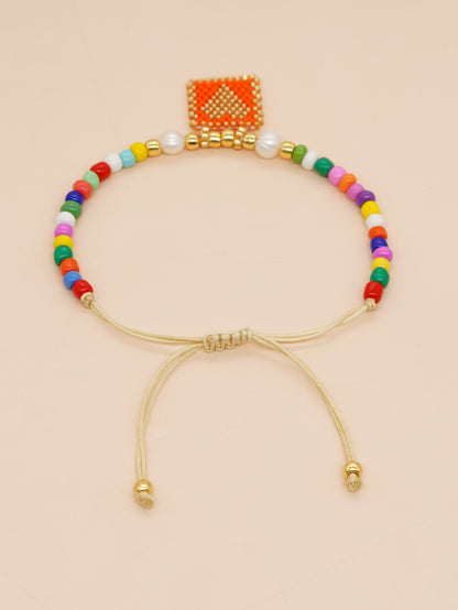 Casual Vacation Heart Shape Eye Smiley Face Glass Wholesale Bracelets