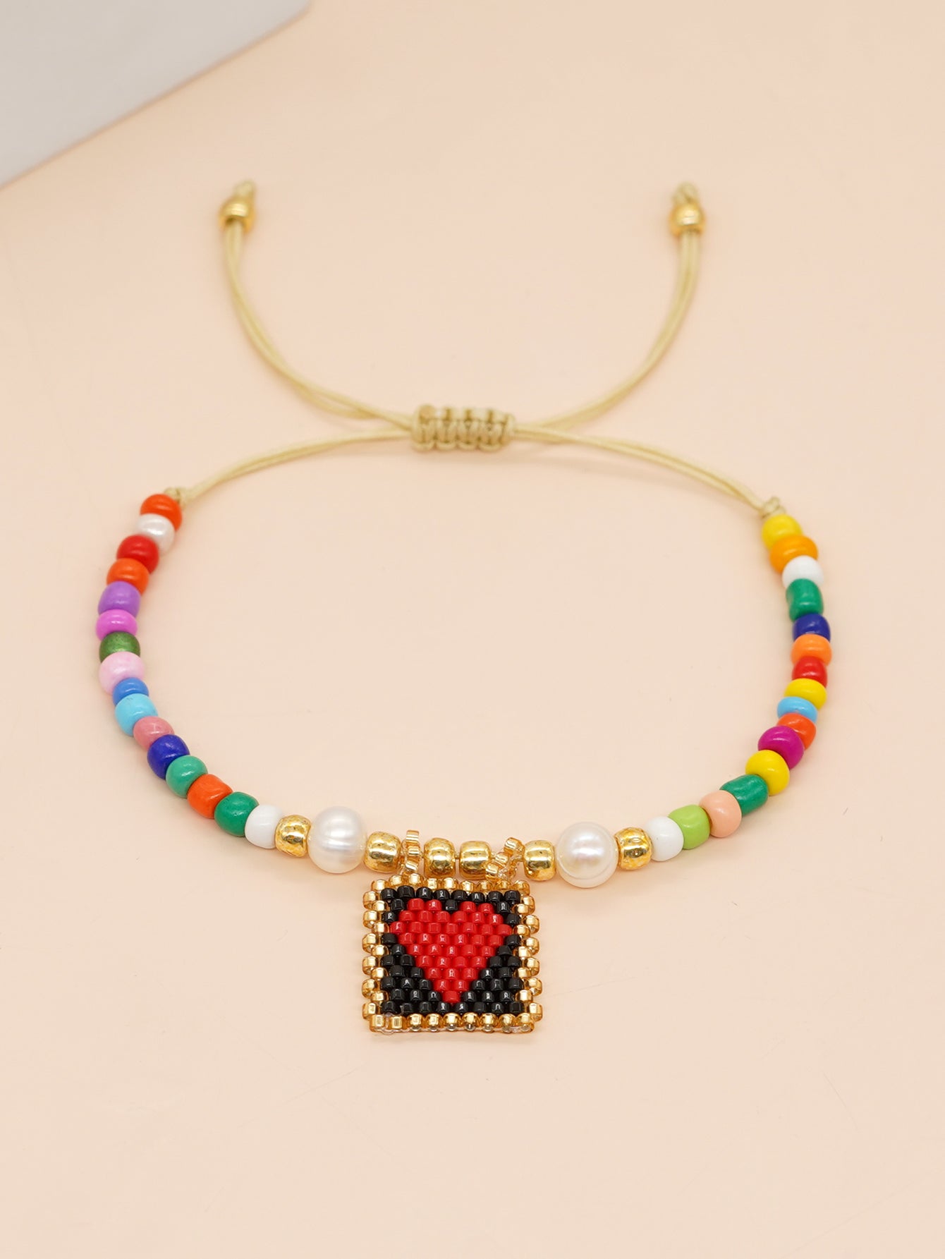 Casual Vacation Heart Shape Eye Smiley Face Glass Wholesale Bracelets