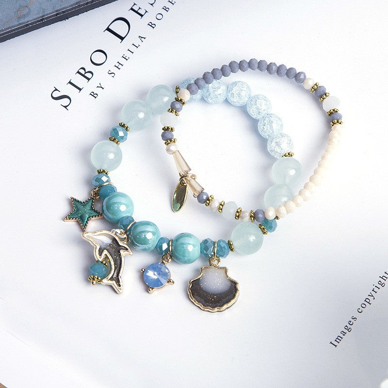 Sweet Star Fish Natural Stone Beaded Bracelets