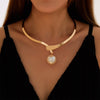 Elegant Exaggerated Round Alloy Pearl Plating Women's Choker