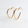 Sweet Shiny Heart Shape Alloy Plating Inlay Rhinestones Women's Ear Studs