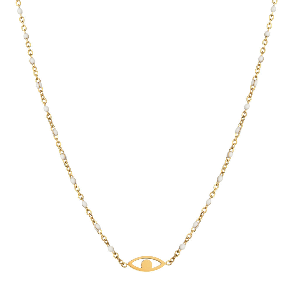 Simple Style Eye Stainless Steel Alloy Plating Gold Plated Pendant Necklace