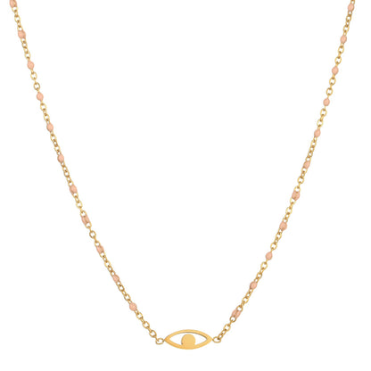 Simple Style Eye Stainless Steel Alloy Plating Gold Plated Pendant Necklace