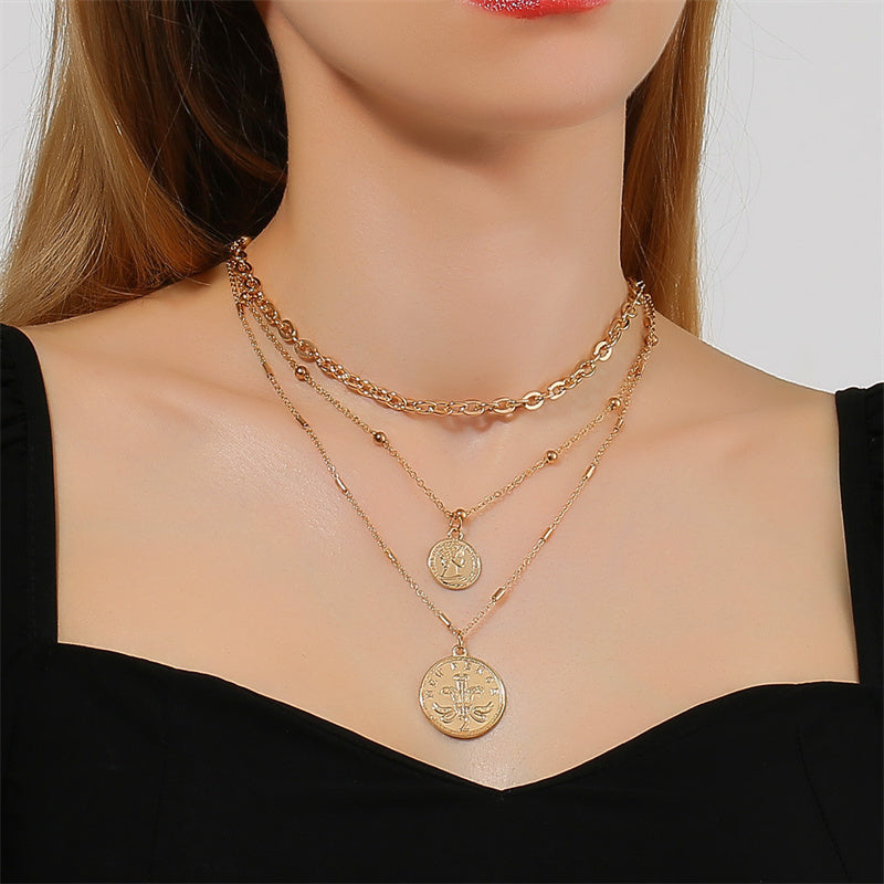 Casual Lady Star Moon Butterfly Alloy Metal Brass Plating Inlay Rhinestones Pearl Zircon 18k Gold Plated Gold Plated Silver Plated Layered Necklaces Long Necklace Necklace