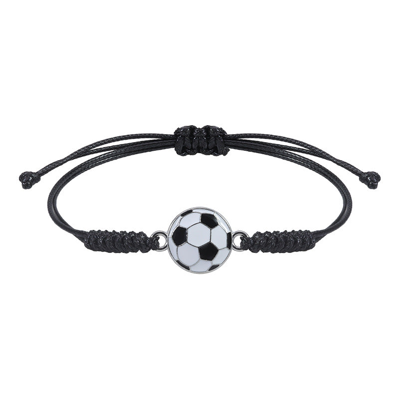 Retro Basketball Football Alloy Rope Unisex Bracelets 1 Piece