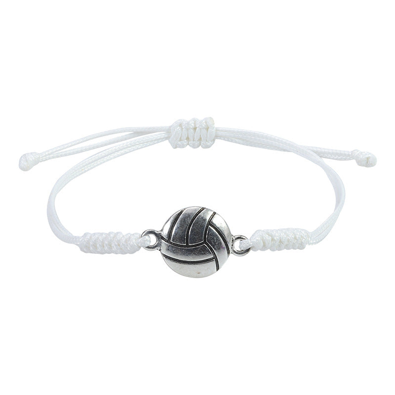 Retro Basketball Football Alloy Rope Unisex Bracelets 1 Piece