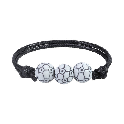 Simple Style Basketball Football Arylic Unisex Bracelets