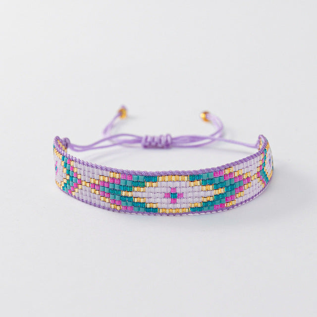 Casual Bohemian Rhombus Seed Bead Rope Beaded Women's Bracelets