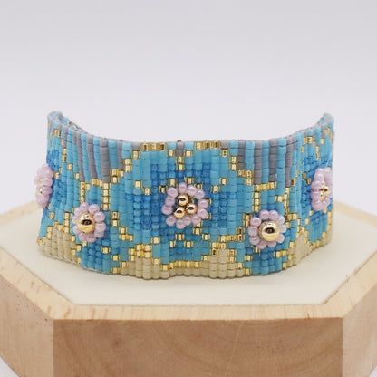 Simple Style Flower Seed Bead Patchwork Women's Bracelets