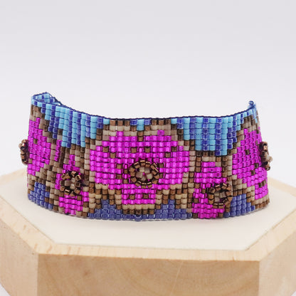 Simple Style Flower Seed Bead Patchwork Women's Bracelets