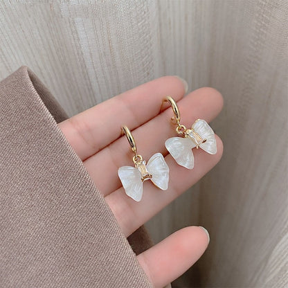 Fashion Flower Alloy Inlay Pearl Women's Drop Earrings 1 Pair