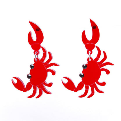 1 Pair Cute Exaggerated Animal Dinosaur Bee Arylic Drop Earrings