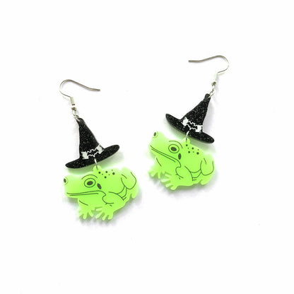 1 Pair Cute Exaggerated Animal Dinosaur Bee Arylic Drop Earrings