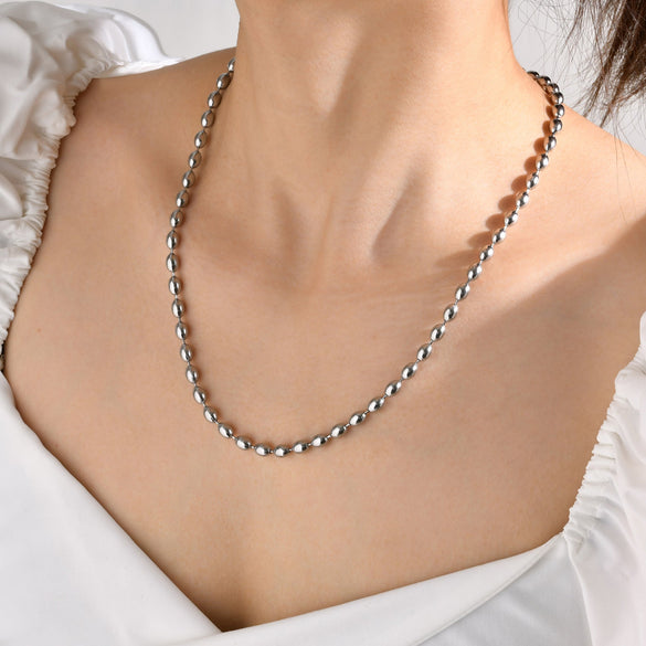 Ig Style Simple Style Solid Color Stainless Steel Plating 18k Gold Plated Necklace