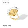 Ig Style Star Heart Shape Snake Stainless Steel Criss Cross Enamel Inlay Artificial Pearls Zircon Rings