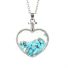 Simple Style Heart Shape Natural Stone Plating Pendant Necklace