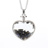 Simple Style Heart Shape Natural Stone Plating Pendant Necklace