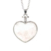 Simple Style Heart Shape Natural Stone Plating Pendant Necklace