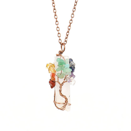 Streetwear Leaf Natural Stone Pendant Necklace In Bulk