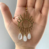 Casual Retro Devil's Eye Water Droplets Crystal Copper Hollow Out Women's Drop Earrings