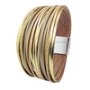 Simple Style Color Block Pu Leather Patchwork Women's Bangle