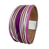 Simple Style Color Block Pu Leather Patchwork Women's Bangle