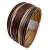 Simple Style Color Block Pu Leather Patchwork Women's Bangle