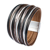 Simple Style Color Block Pu Leather Patchwork Women's Bangle