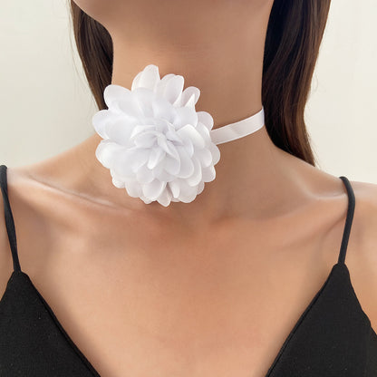 Princess Vintage Style Pastoral Flower Cloth Women's Choker